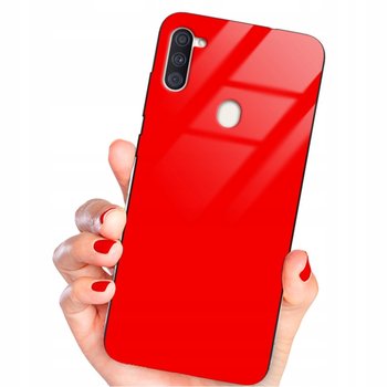 ETUI SZKLANE CZERWONY do SAMSUNG A11 Obudowa Glass - Funnycase