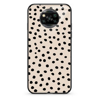 Etui szklane Xiaomi POCO X3 PRO Kropki dot beż