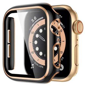 Etui + Szkło 2W1 Do Apple Watch 7/8 41Mm Czarno-Rosegold - Bestphone