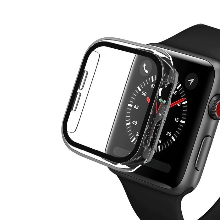 Zdjęcia - Etui i folia ochronna do smartwatchy Etui + Szkło 2W1 Do Apple Watch 7/8 45Mm Przezroczyste