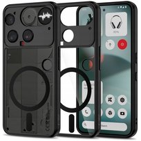 Etui TECH-PROTECT MagMat MagSafe do Nothing Phone 3 Przezroczysty-czarny TECH-PROTECT