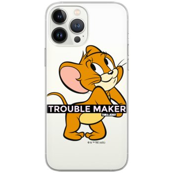 Etui Tom and Jerry dedykowane do Iphone 13 PRO MAX, wzór: Tom i Jerry 012 Etui częściowo przeźroczyste, oryginalne i oficjalnie  / Tom and Jerry - ERT Group