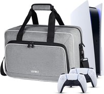 Etui Torba Podróżna PS5/ PS4 17 Kieszeni Ochronna Gruba Wyściółka Szara