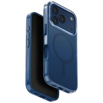 Etui UNIQ Clario do MagSafe do iPhone 17 Pro, niebieskie