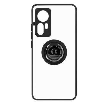 Etui Xiaomi 12 Pro Bi-material Metal Ring Function Stand czarne - Avizar