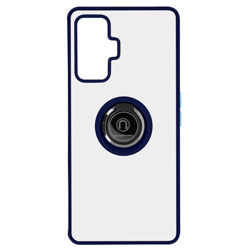 Etui Xiaomi Poco F4 GT Bi-material Metal Ring Funkcja Stojak niebieski - Avizar