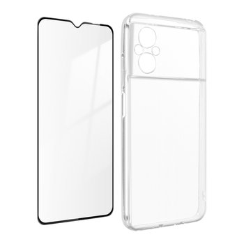 Etui Xiaomi Poco M5 Żel Silikonowy Szkło Hartowane 9H Czarny Kontur - Avizar