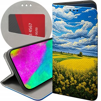 ETUI Z KLAPKĄ DO A54 / A74 / A93 WZORY CHMURY NIEBO BŁĘKIT FUTERAŁ CASE - Hello Case