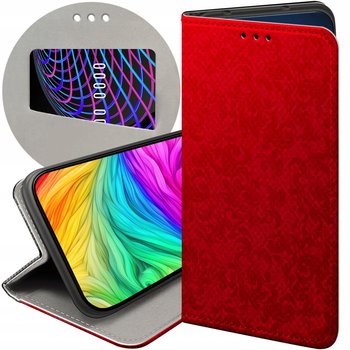 Etui Z Klapką Do A54 / A74 / A93 Wzory Czerwone Serca Róże Futerał Case - Hello Case