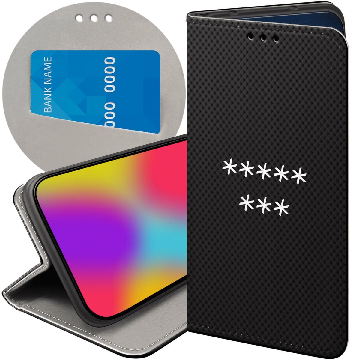 ETUI Z KLAPKĄ DO ALCATEL 1B 2020 WZORY Z NAPISAMI NAPISY TEKSTY FUTERAŁ ...