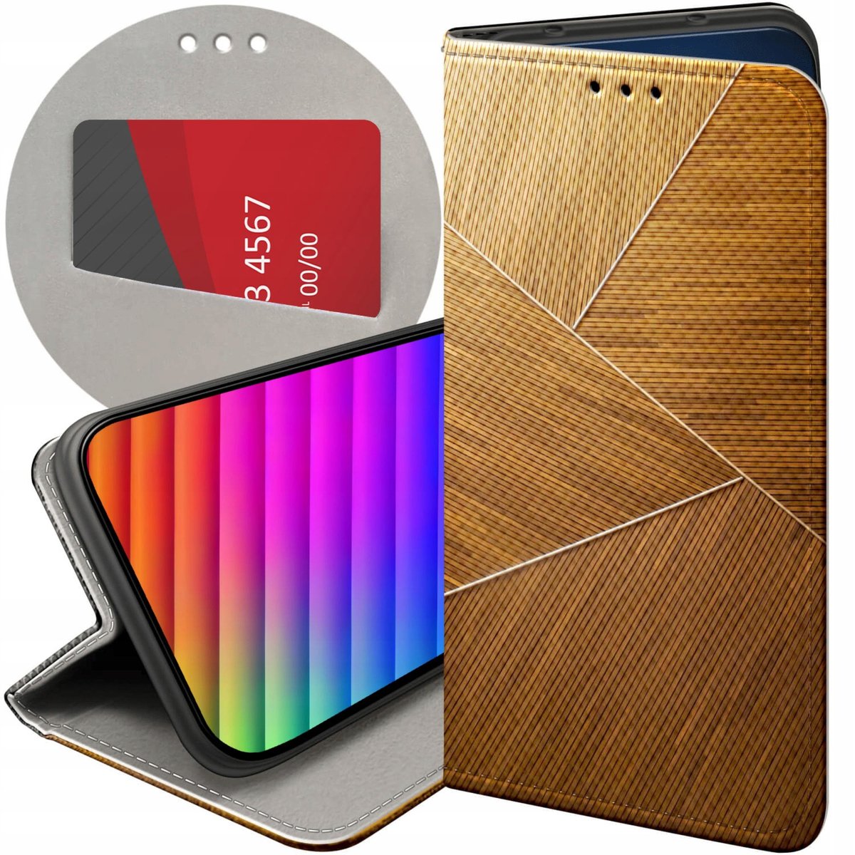 Custodia A Portafoglio Con Supporto Per Alcatel 1C 2019 – Pelle PU Con Scomparti Per Carte, Chiusura Magnetica, Stampa Tiger Abbraccio, Include Pennino - 4