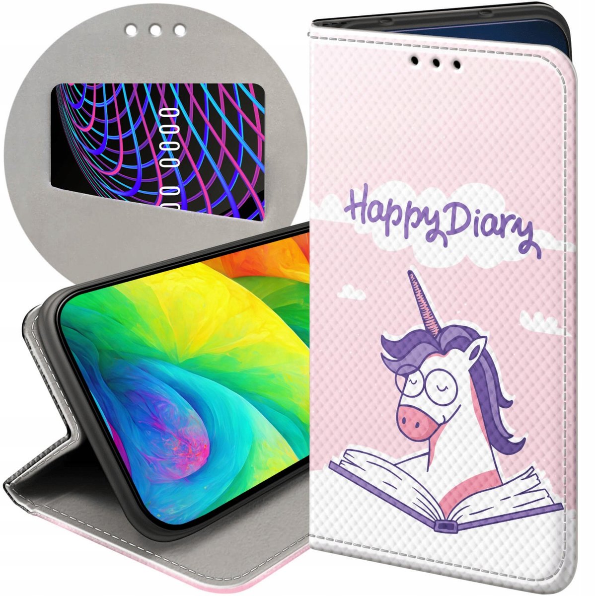 Wuzixi Wallet Cover Per Alcatel 1 2019. Funzione Stand, Slot Cart - Foto 7