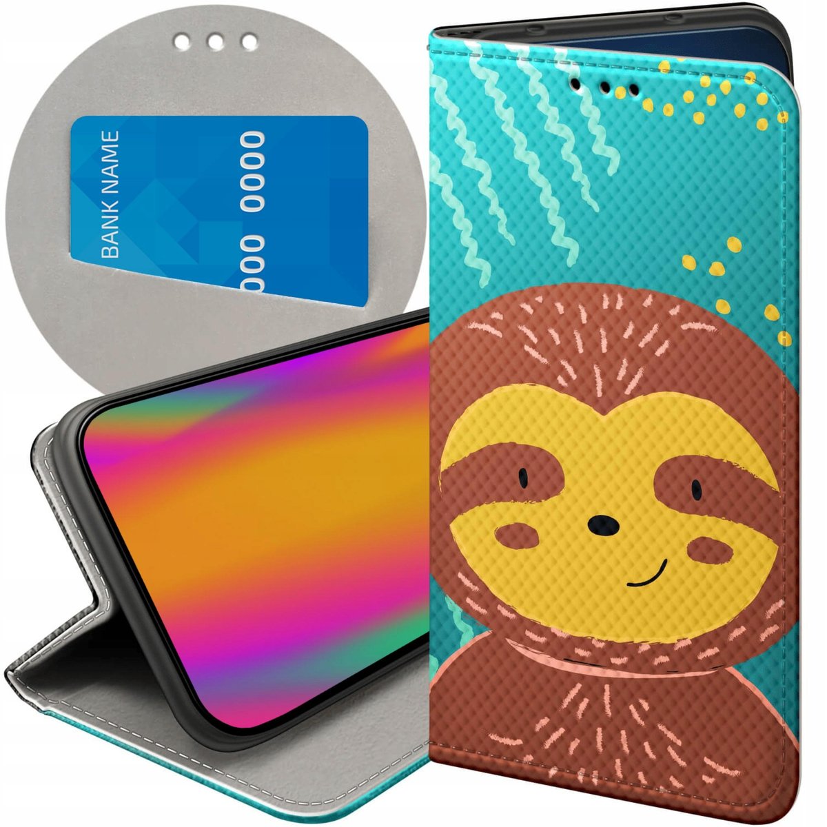 Sunrive Cover Per Alcatel 1, Custodia con supporto di stand e