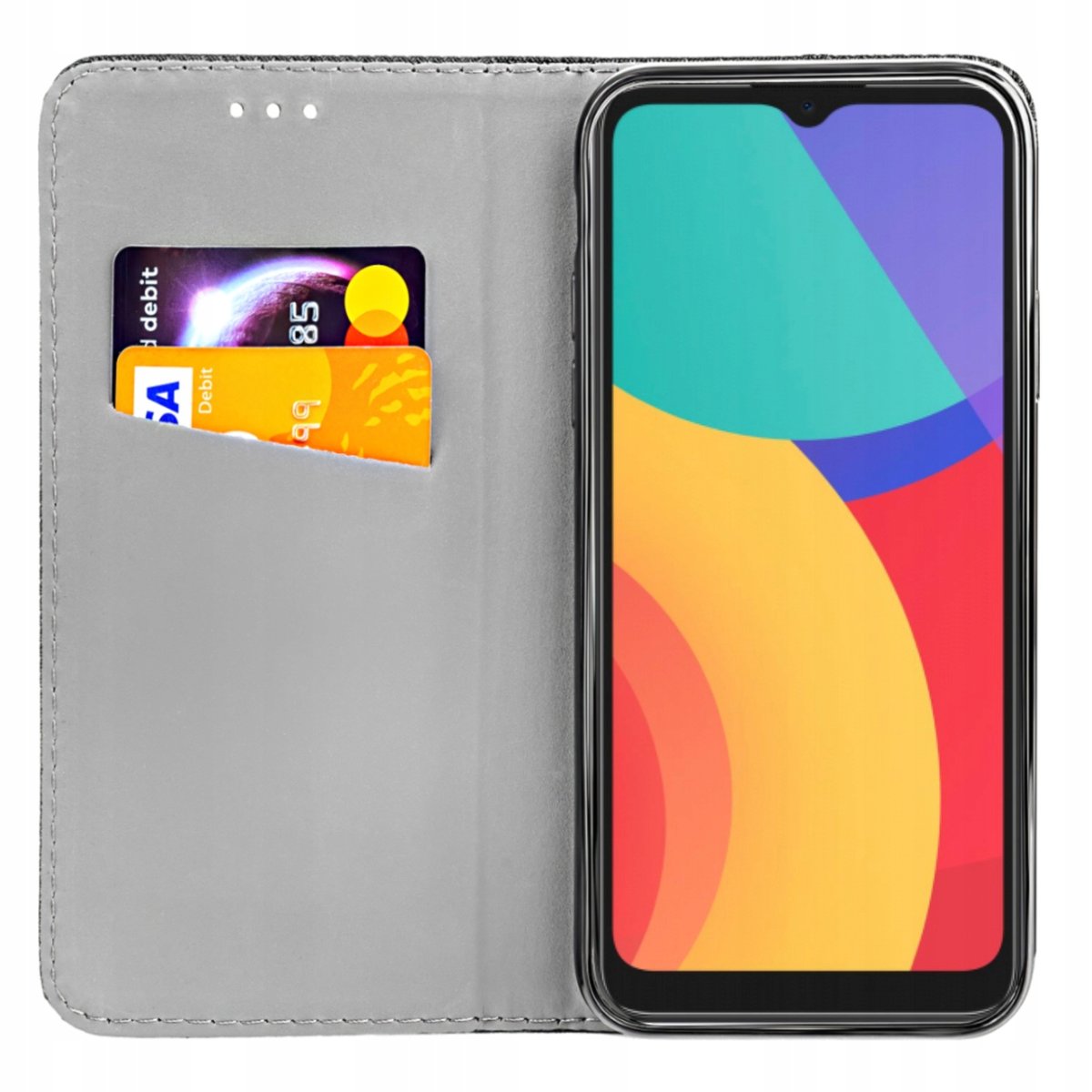Cover ZTE Blade A36 Portafoglio con Zip e Porta Carte Viola