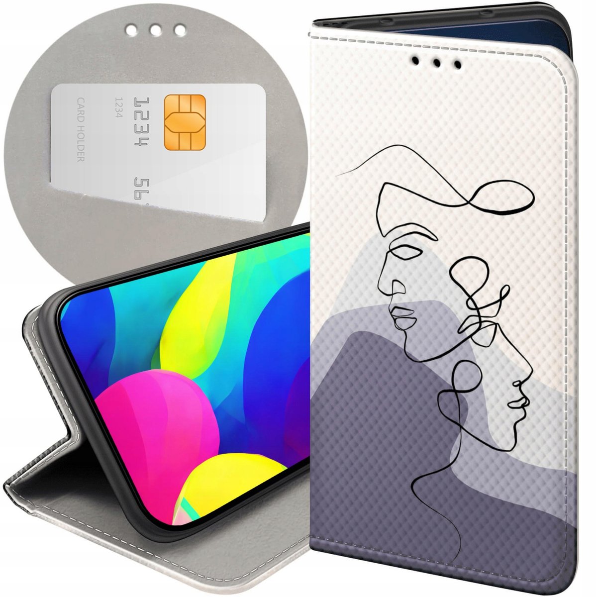 Housse Livre Flip Pour Alcatel 3 2019 - étui à Rabat Noir - Protection Complète