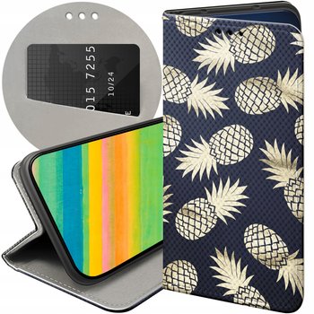 Etui Z Klapką Do Apple Iphone 16 Plus Wzory Ananas Owoce Egzotyczne Futerał - Hello Case