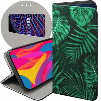 Etui Z Klapką Do Apple Iphone 16 Plus Wzory Liście Liściaste Natura Futerał - Hello Case