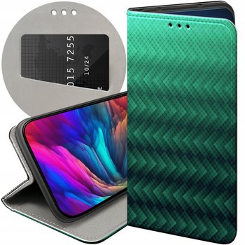 Etui Z Klapką Do Apple Iphone 16 Pro Max Wzory Zielone Grassy Green Futerał - Hello Case