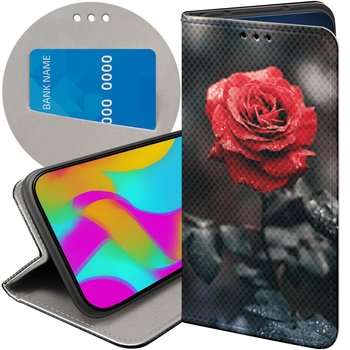 ETUI Z KLAPKĄ DO GOOGLE PIXEL 7 PRO WZORY RÓŻA Z RÓŻĄ ROSE FUTERAŁ CASE - Hello Case