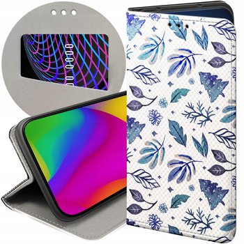 ETUI Z KLAPKĄ DO GOOGLE PIXEL 7 PRO WZORY ZIMA ŚNIEG ŚNIEŻYNKI WINTER CASE - Hello Case