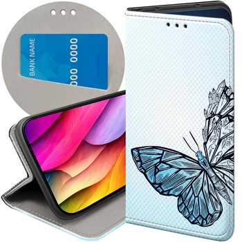 ETUI Z KLAPKĄ DO GOOGLE PIXEL 7 WZORY MOTYLE BUTTERFLY BARWNE FUTERAŁ CASE - Hello Case