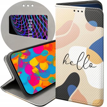 ETUI Z KLAPKĄ DO GOOGLE PIXEL 8 WZORY ABSTRAKCJA KOLORY KSZTAŁTY FUTERAŁ - Hello Case