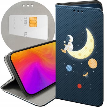 ETUI Z KLAPKĄ DO GOOGLE PIXEL 8 WZORY KSIĘŻYC GWIAZDY KOSMOS PLANETY CASE - Hello Case