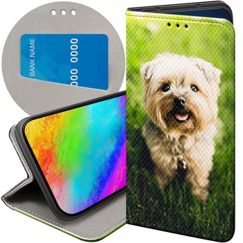 ETUI Z KLAPKĄ DO GOOGLE PIXEL 8 WZORY PIESKI PSIAKI DOGS FUTERAŁ POKROWIEC - Hello Case