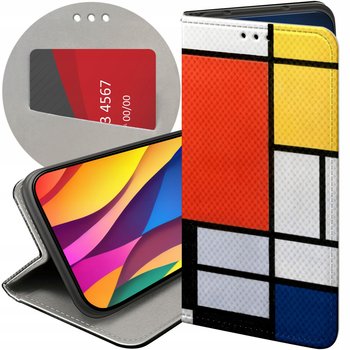 ETUI Z KLAPKĄ DO GOOGLE PIXEL 8 WZORY PIET MONDRAIN ABSTRAKCJA GEOMETRIA - Hello Case