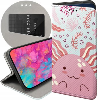 ETUI Z KLAPKĄ DO GOOGLE PIXEL 8A WZORY AXOLOTL AKSOLOTL Z AKSOLOTLEM CASE - Hello Case