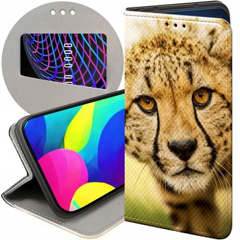ETUI Z KLAPKĄ DO GOOGLE PIXEL 8A WZORY GEPARD CĘTKI PANTERKA FUTERAŁ CASE - Hello Case