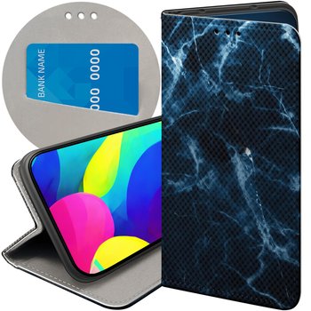 ETUI Z KLAPKĄ DO GOOGLE PIXEL 8A WZORY GRANATOWE FUTERAŁ POKROWIEC CASE - Hello Case