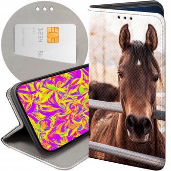 ETUI Z KLAPKĄ DO GOOGLE PIXEL 8A WZORY KONIE KUCE PEGAZY FUTERAŁ POKROWIEC - Hello Case