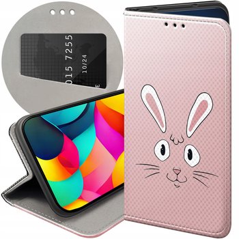 ETUI Z KLAPKĄ DO GOOGLE PIXEL 8A WZORY KRÓLIK ZAJĄC BUNNY FUTERAŁ CASE - Hello Case