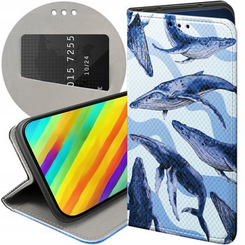 ETUI Z KLAPKĄ DO GOOGLE PIXEL 8A WZORY MORZE FALE WODA AQUA FUTERAŁ CASE - Hello Case