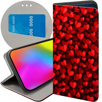 ETUI Z KLAPKĄ DO GOOGLE PIXEL 8A WZORY WALENTYNKI MIŁOŚĆ SERCE FUTERAŁ - Hello Case