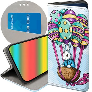 ETUI Z KLAPKĄ DO GOOGLE PIXEL 8A WZORY WIELKANOC JAJKO KRÓLIK KOSZYK CASE - Hello Case