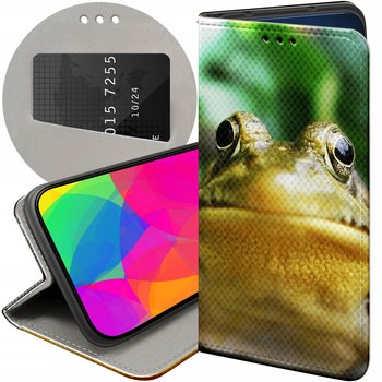 Etui z klapką do google pixel 8a wzory żabka żaba frog futerał pokrowiec - Hello Case