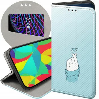 ETUI Z KLAPKĄ DO HUAWEI MATE 20 LITE WZORY NIEBIESKIE BLUE BLAU FUTERAŁ - Hello Case