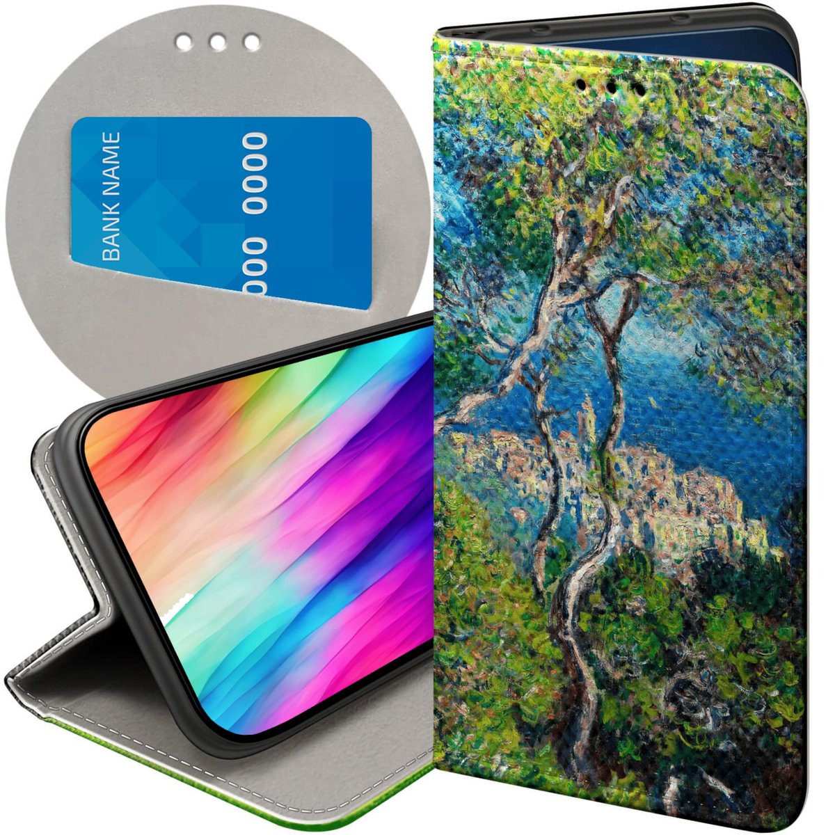 ETUI Z KLAPKĄ DO HUAWEI NOVA 10 SE WZORY CLAUDE MONET FUTERAŁ POKROWIEC ...