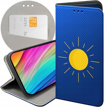 ETUI Z KLAPKĄ DO HUAWEI P SMART 2019 WZORY SŁOŃCE PLANETY SUN FUTERAŁ CASE - Hello Case