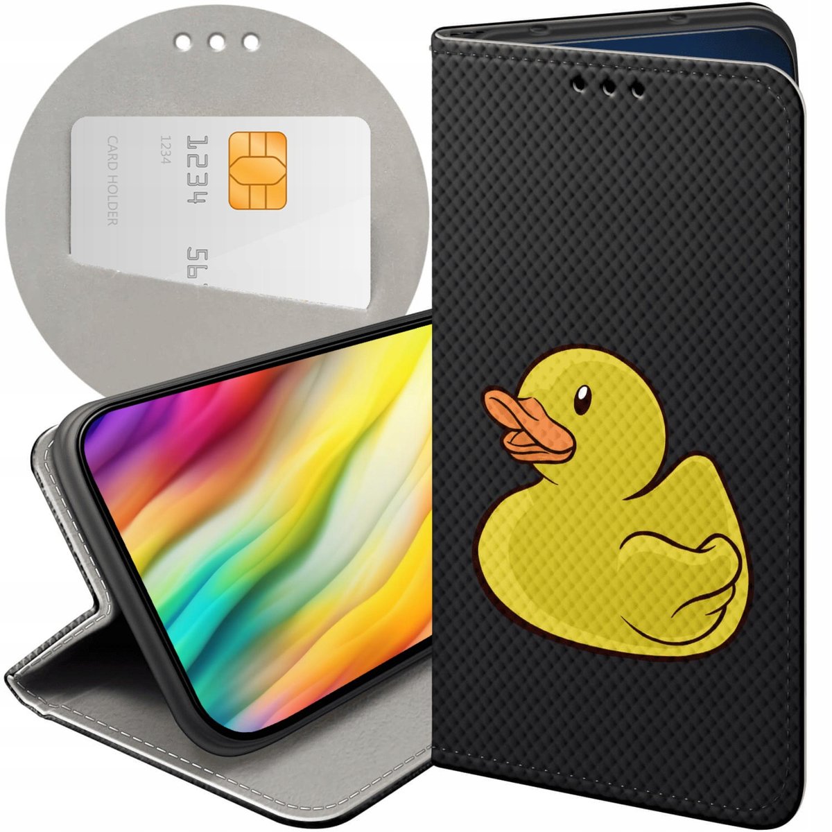 ETUI Z KLAPKĄ DO HUAWEI P SMART 2021 WZORY BEZ TŁA NAKLEJKI STICKER ...