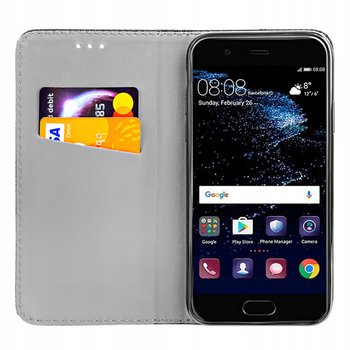 Etui Z Klapką Do Huawei P10 Czarne Zamykane Magnetyczne Kabura Futerał Flip - Hello Case