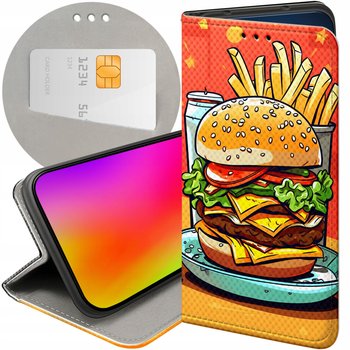 Etui Z Klapką Do Huawei P20 Lite Wzory Hamburger Burgery Fast-Food Jedzenie - Hello Case