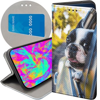 ETUI Z KLAPKĄ DO HUAWEI Y5 2019 WZORY MOPS BULDOG FRANCUSKI ANGIELSKI CASE - Hello Case