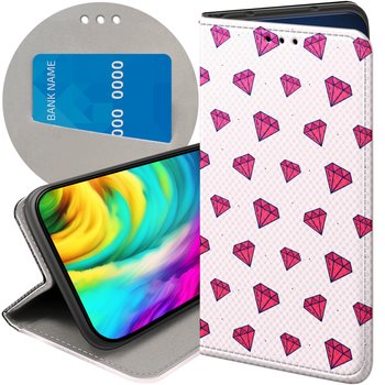 Etui z klapką do iphone 11 pro max wzory cyrkonie diamenty kryształy case - Hello Case