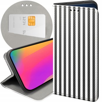 ETUI Z KLAPKĄ DO IPHONE 11 PRO MAX WZORY PASKI LINIE FALE FUTERAŁ POKROWIEC - Hello Case