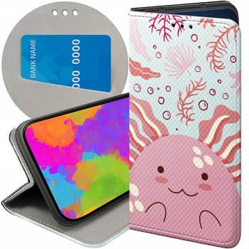 ETUI Z KLAPKĄ DO IPHONE 13 PRO MAX WZORY AXOLOTL AKSOLOTL Z AKSOLOTLEM CASE - Hello Case