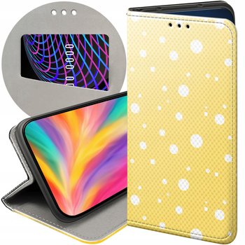 ETUI Z KLAPKĄ DO IPHONE 14 PRO WZORY KROPKI GROCHY BOKEH DOTS FUTERAŁ CASE - Hello Case