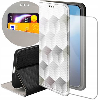 ETUI Z KLAPKĄ DO IPHONE 15 PRO WZORY 3D GEOMETRYCZNE ILUZJA FUTERAŁ CASE - Inny producent